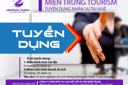 Tuyển dụng nhân sự du lịch Tại Huế 2025